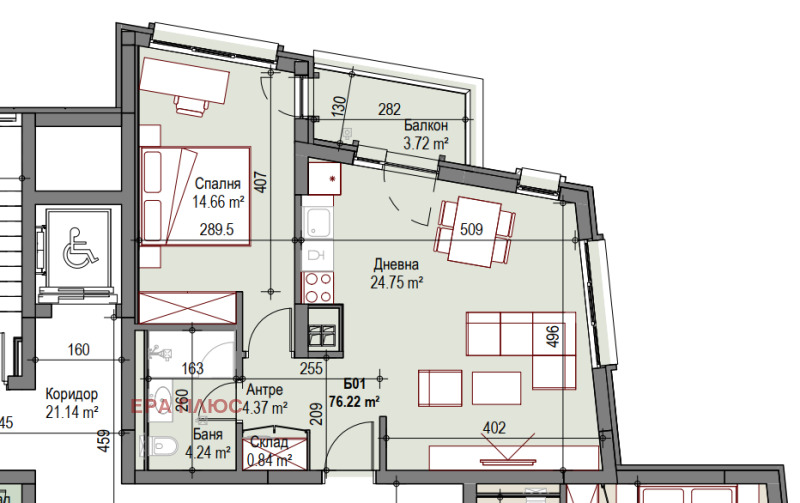 Продава 2-СТАЕН, гр. София, Сухата река, снимка 1 - Aпартаменти - 48945453