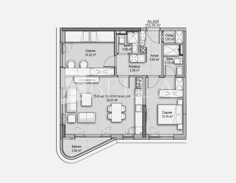 Продава 3-СТАЕН в град София, Витоша - 112 кв.м / 406 800 € » 795 631.64 лв., АБЕЛА НЕДВИЖИМИ ИМОТИ