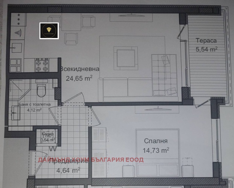 Продава  2-стаен град Пловдив , Гагарин , 77 кв.м | 22680851 - изображение [2]