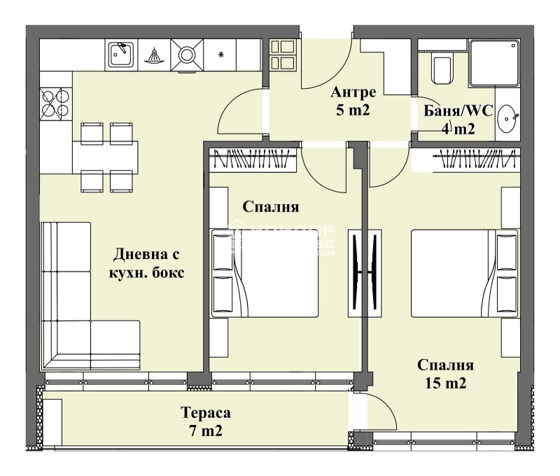 Til salg  2 soveværelser Plovdiv , Tsentar , 86 kvm | 62183551 - billede [5]