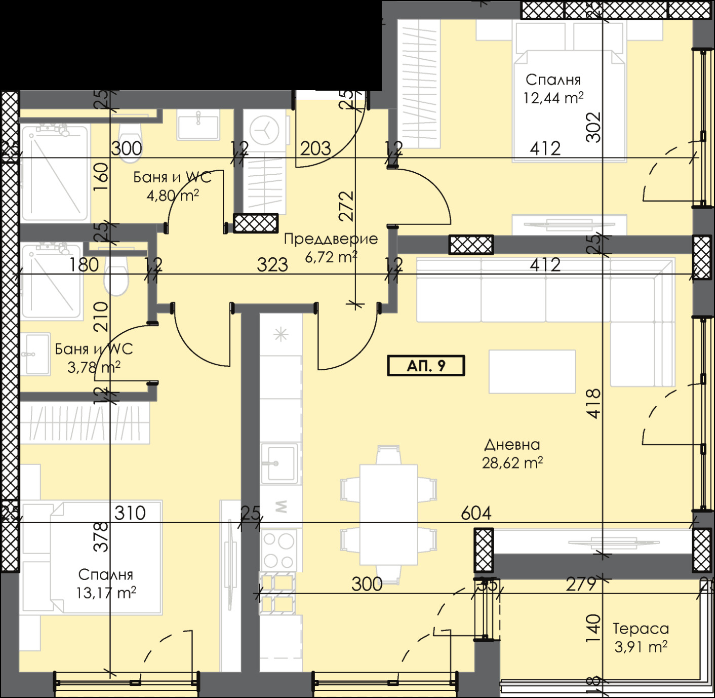 Продава 3-СТАЕН, гр. Пловдив, Тракия, снимка 2 - Апартаменти - 55047079