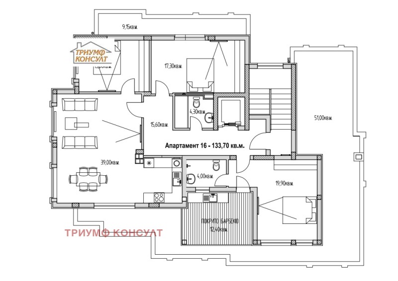Продава 4-СТАЕН, гр. София, Младост 4, снимка 11 - Апартаменти - 52688348