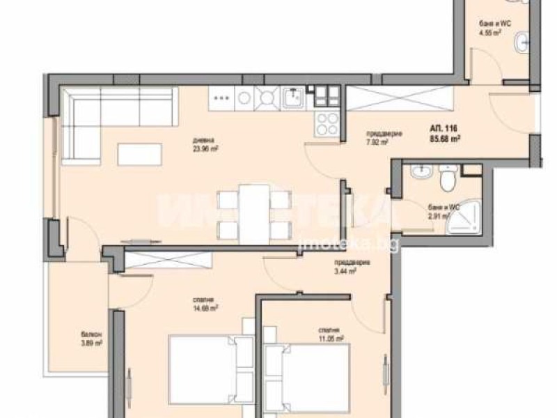 À venda  2 quartos Sofia , Liulin 8 , 103 m² | 17601677 - imagem [2]