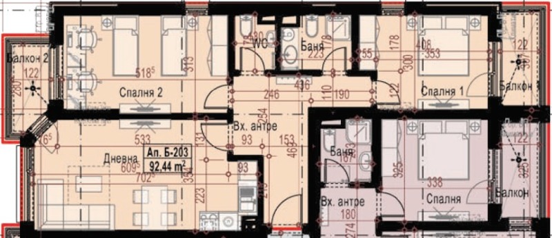 En venta  2 dormitorios Sofia , Malinova dolina , 108 metros cuadrados | 47001766