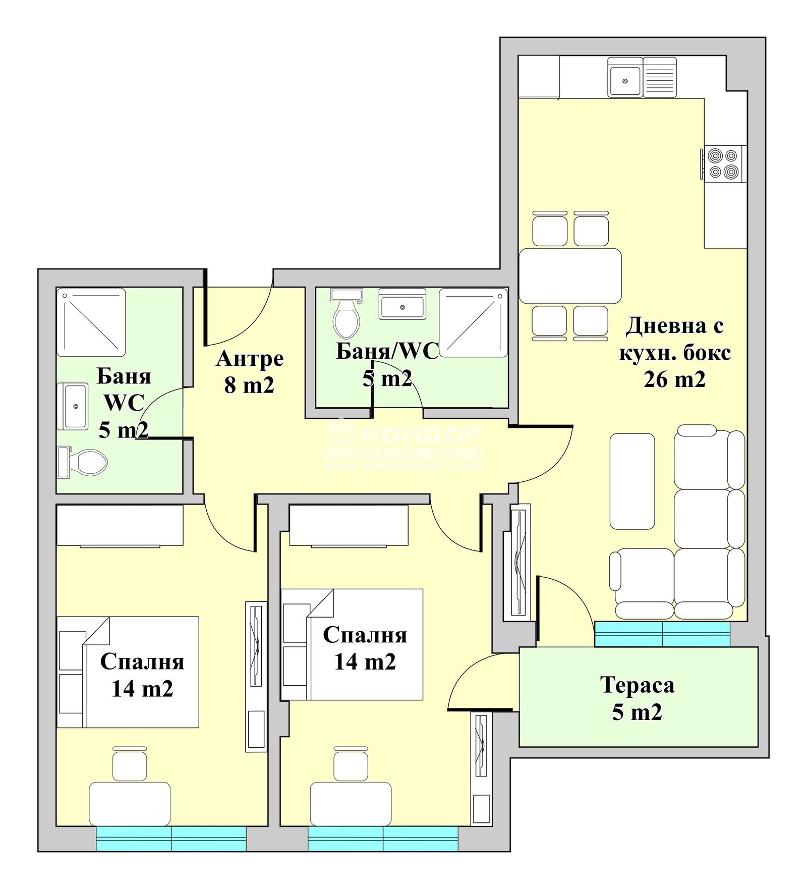 Продава 3-СТАЕН, гр. Пловдив, Кючук Париж, снимка 2 - Апартаменти - 49955349