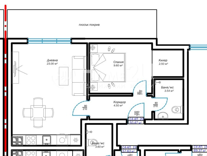 Zu verkaufen  1 Schlafzimmer Warna , m-t Ptschelina , 64 qm | 33357547 - Bild [3]