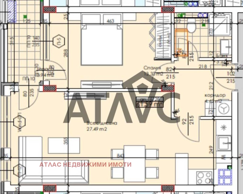 Til salg  1 soveværelse Plovdiv , Trakiya , 72 kvm | 21874179