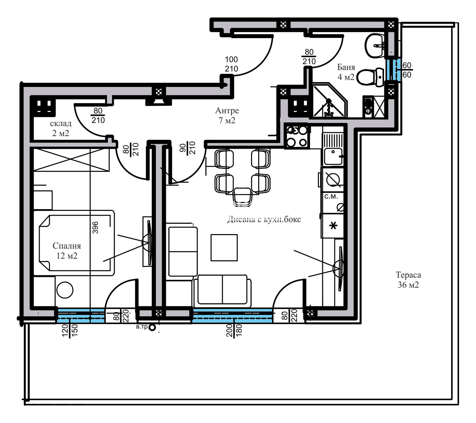 Продава 2-СТАЕН, гр. Пловдив, Беломорски, снимка 2 - Апартаменти - 49955374