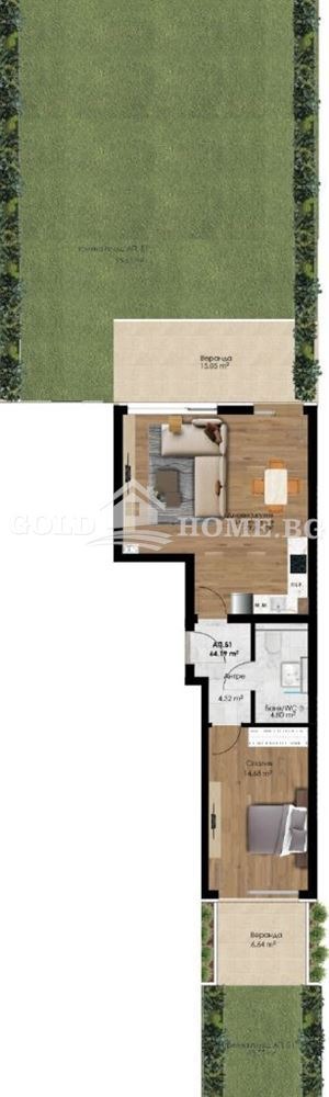 À venda  1 quarto Plovdiv , Hristo Smirnenski , 102 m² | 38615490 - imagem [2]