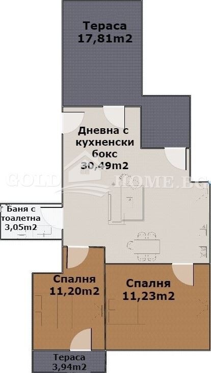 Продава 3-СТАЕН, гр. Пловдив, Кючук Париж, снимка 2 - Aпартаменти - 47025988