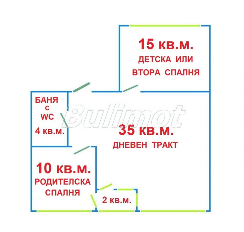 Продава  2 Schlafzimmer Warna , WINS-Tscherwen ploshtad , 80 кв.м | 91277951 - изображение [11]