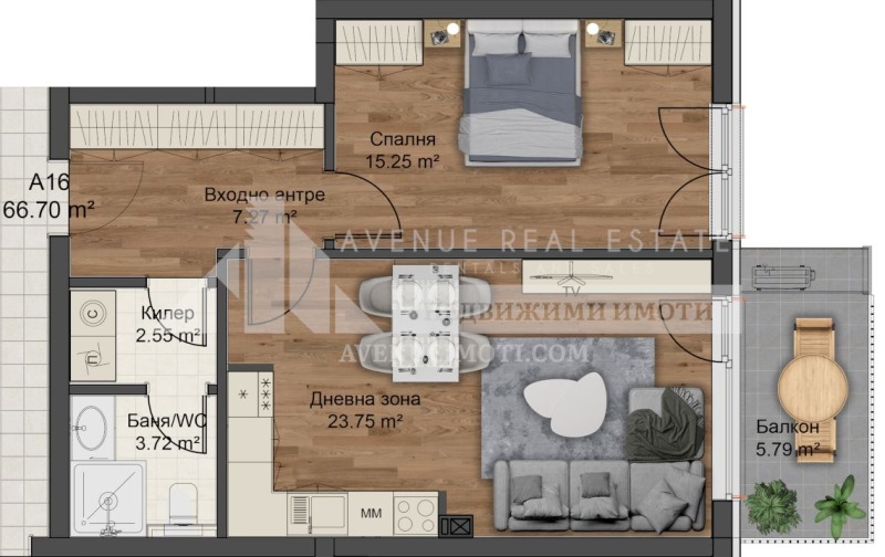 Продава  2-стаен град Пловдив , Коматевско шосе , 82 кв.м | 43300326 - изображение [2]