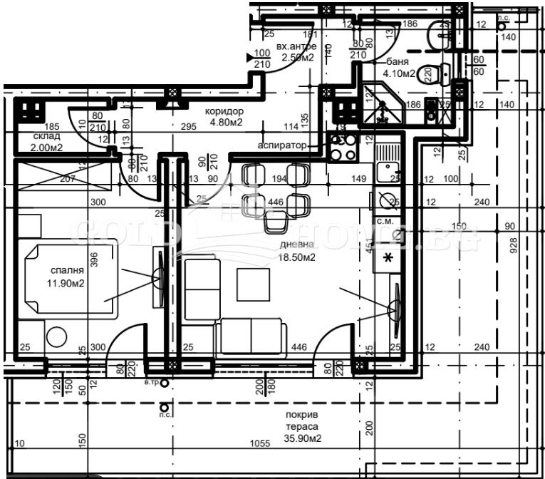 Продава 2-СТАЕН, гр. Пловдив, Беломорски, снимка 3 - Апартаменти - 54289615