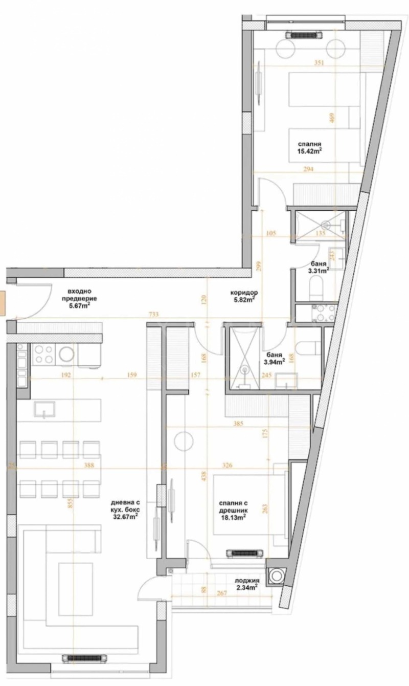 Продава 3-СТАЕН, гр. София, Витоша, снимка 2 - Aпартаменти - 49096158