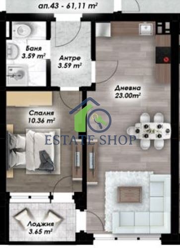 Продава 2-СТАЕН, гр. Пловдив, Остромила, снимка 3 - Апартаменти - 52389060