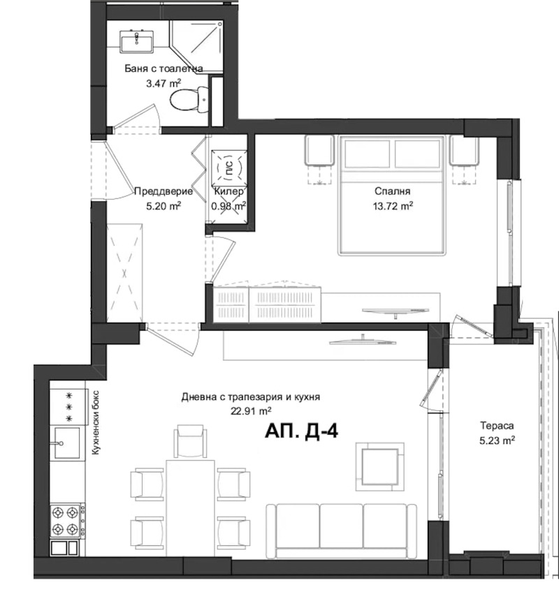 Продава 2-СТАЕН, гр. Пловдив, Гагарин, снимка 2 - Aпартаменти - 49220254