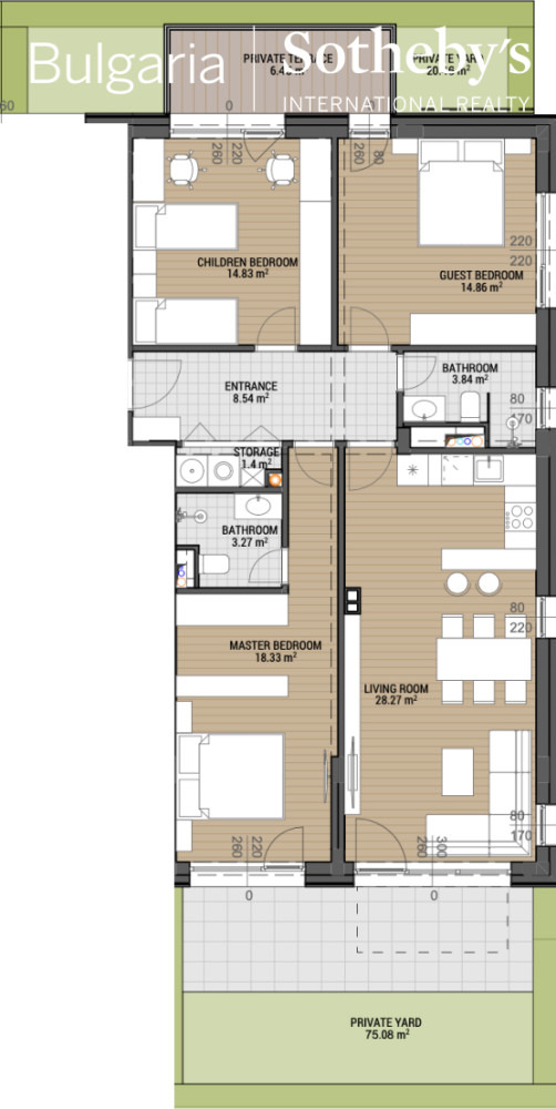 Myytävänä  3 makuuhuonetta Sofia , v.z.Malinova dolina - Gerena , 148 neliömetriä | 41222702 - kuva [3]