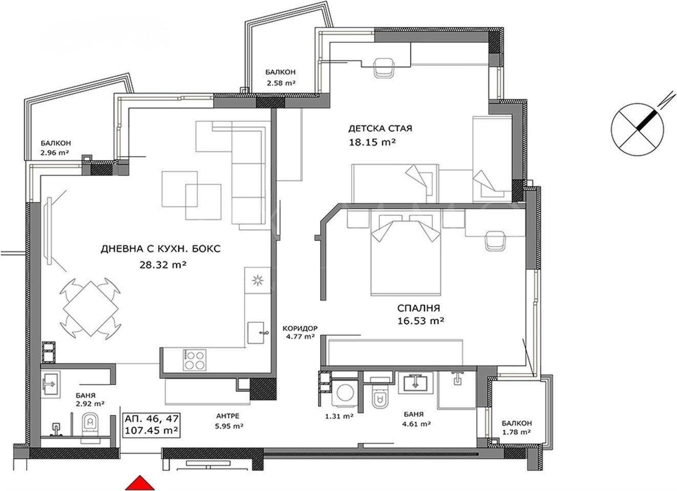 Продава 3-СТАЕН, гр. София, Овча купел, снимка 13 - Апартаменти - 55915196