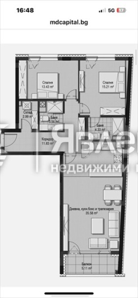 Продава 3-СТАЕН, гр. София, Витоша, снимка 6 - Апартаменти - 55181853