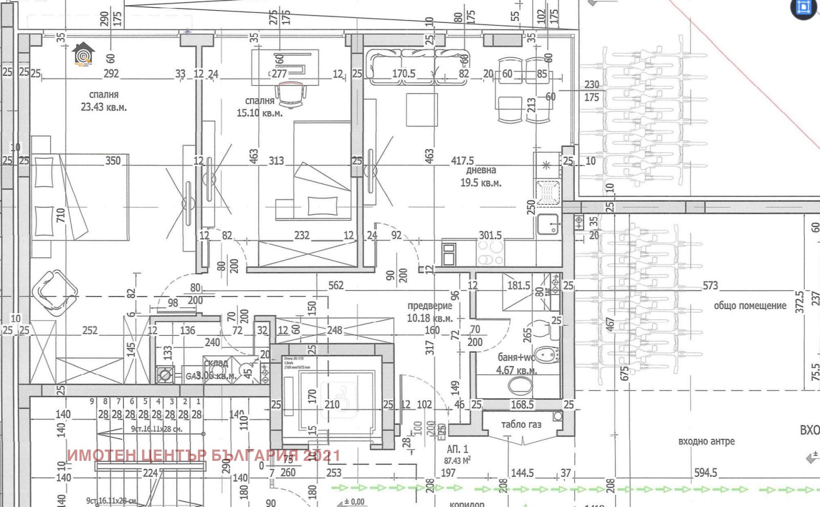 Продава 3-СТАЕН, гр. София, Малинова долина, снимка 11 - Апартаменти - 54368073