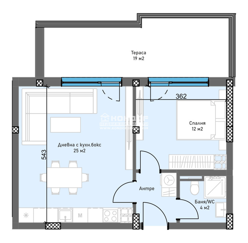 Satılık  1 yatak odası Plovdiv , Trakiya , 83 metrekare | 64357874 - görüntü [2]