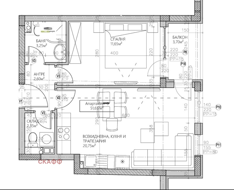 Продава 2-СТАЕН, гр. Пловдив, Младежки Хълм, снимка 2 - Апартаменти - 52627758