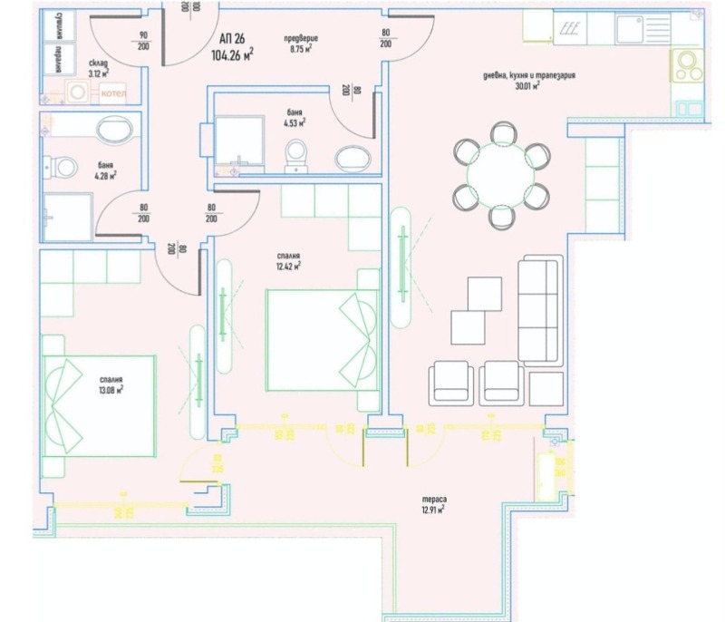 Till salu  2 sovrum Sofia , Darvenica , 125 kvm | 28999229 - bild [2]