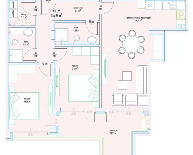 À vendre  2 chambres Sofia , Darvenitsa , 125 m² | 28999229 - image [2]