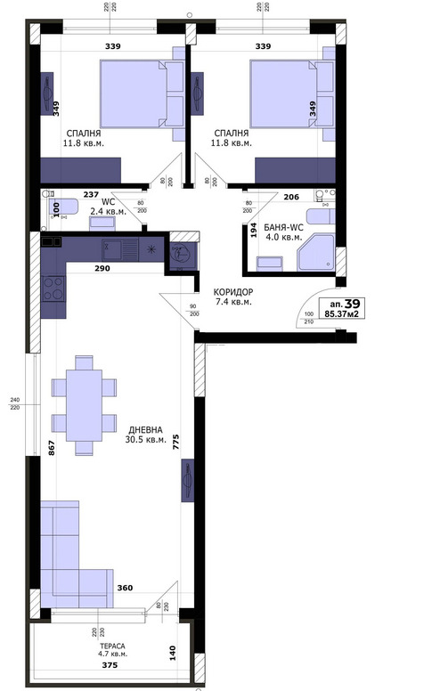 Продава 3-СТАЕН, гр. Варна, Кайсиева градина, снимка 2 - Aпартаменти - 49110806