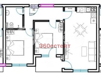 Myytävänä  2 makuuhuonetta Varna , m-t Ptšelina , 70 neliömetriä | 67973578 - kuva [3]