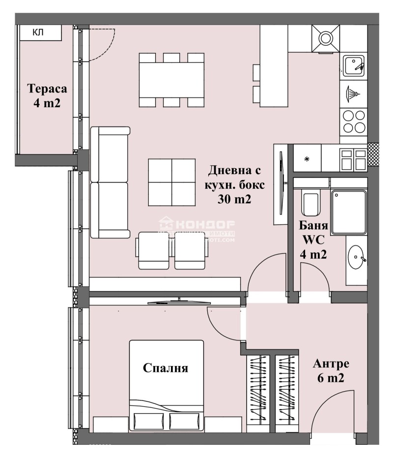 Til salg  1 soveværelse Plovdiv , Zapaden , 77 kvm | 46620525 - billede [4]