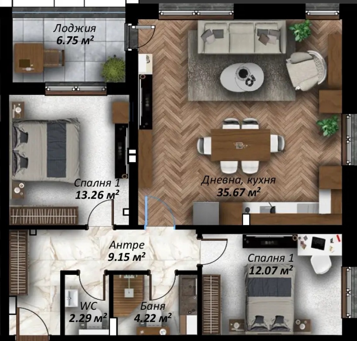 Продава 3-СТАЕН, гр. Стара Загора, Аязмото, снимка 2 - Апартаменти - 56496571