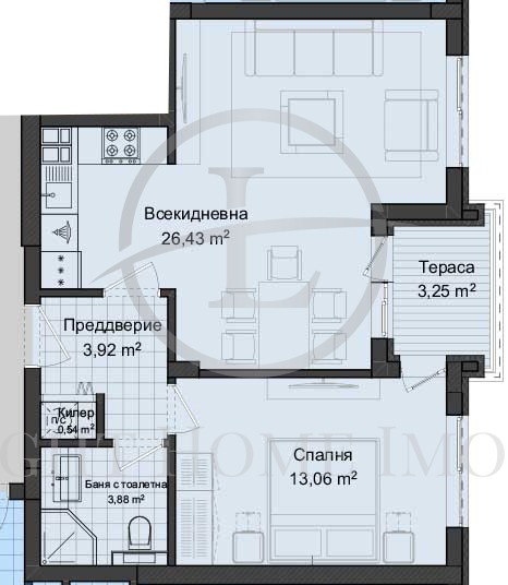 Продава 2-СТАЕН, гр. Пловдив, Гагарин, снимка 2 - Aпартаменти - 48906340