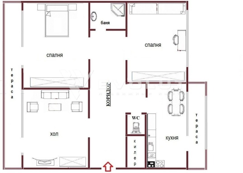 Te koop  2 slaapkamers Varna , Asparuchovo , 89 m² | 66349880 - afbeelding [3]