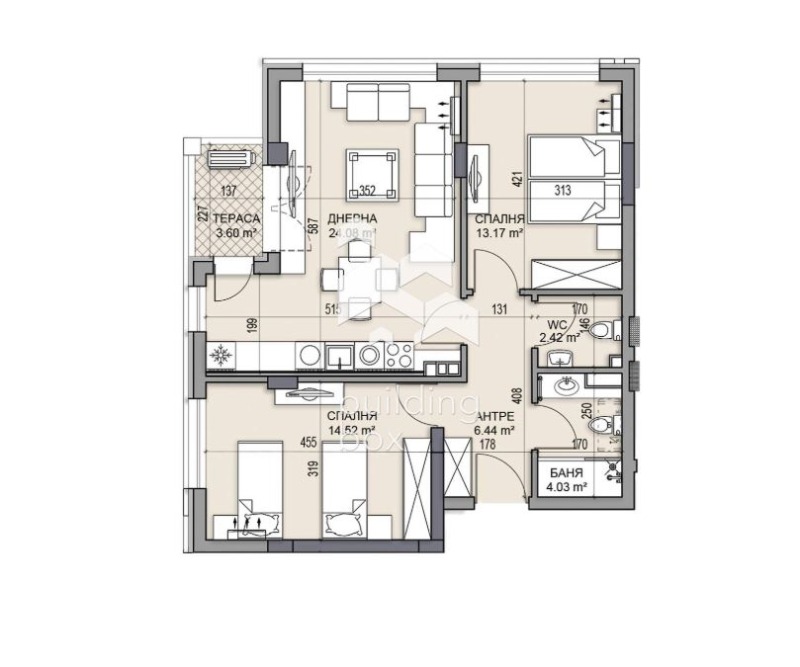 À venda  2 quartos Plovdiv , Gagarin , 99 m² | 69289518 - imagem [2]