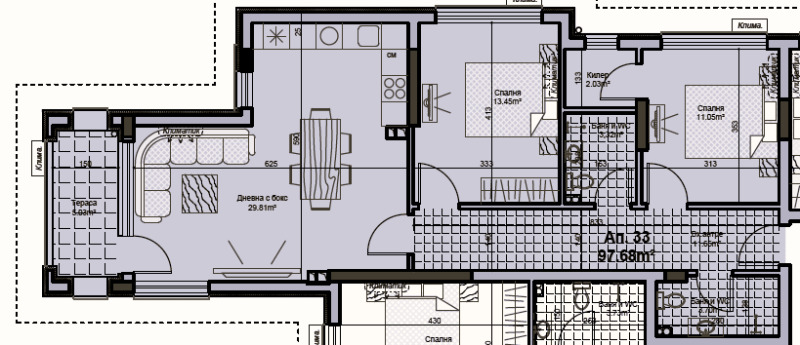 En venta  2 dormitorios Stara Zagora , Zheleznik - tsentar , 119 metros cuadrados | 84507070 - imagen [2]