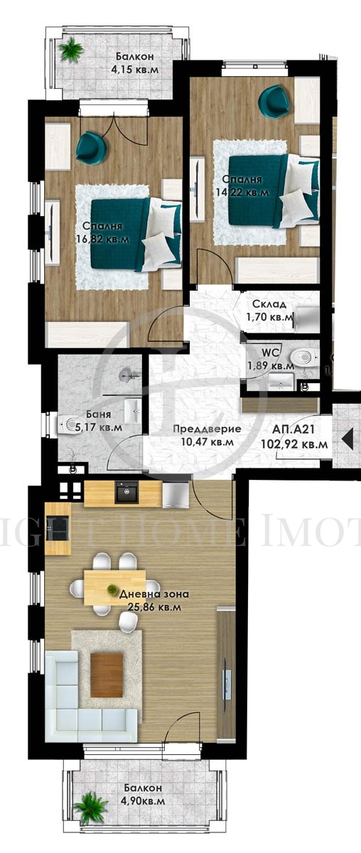 Zu verkaufen  2 Schlafzimmer Plowdiw , Ostromila , 120 qm | 63392165 - Bild [5]