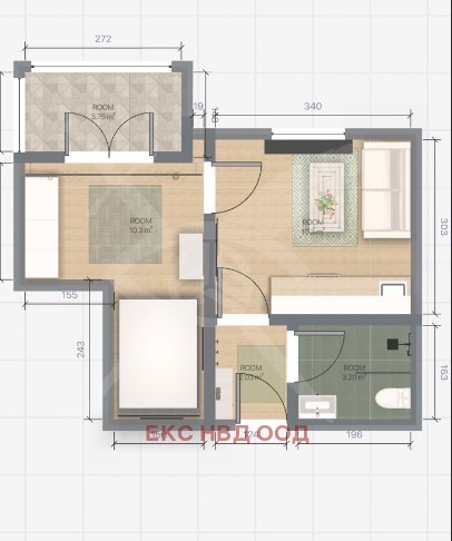 Продава  2-стаен град Пловдив , Христо Смирненски , 45 кв.м | 59879407