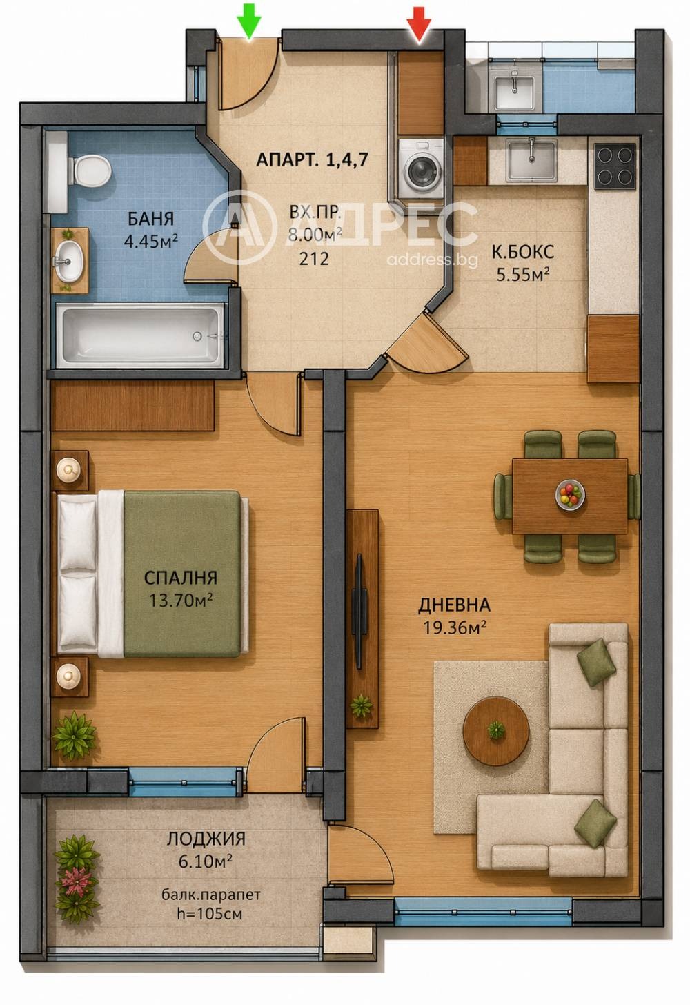 Продава 2-СТАЕН, гр. София, Борово, снимка 4 - Апартаменти - 55922152