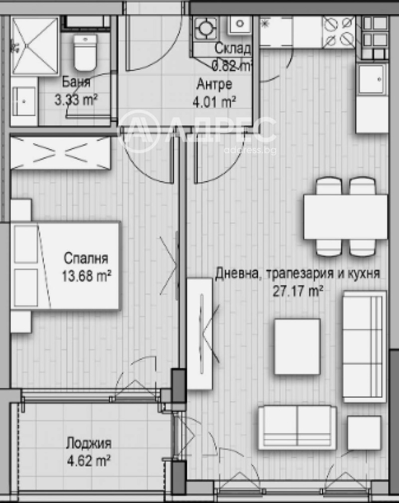 De vânzare  1 dormitor Sofia , Hladilnica , 76 mp | 96484646