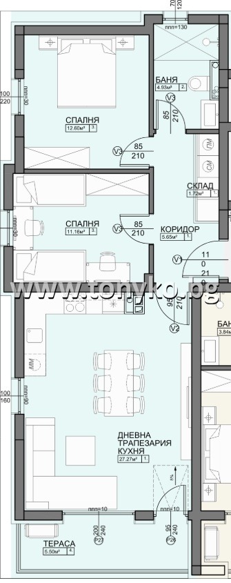 Продава 3-СТАЕН, гр. Пловдив, Остромила, снимка 7 - Апартаменти - 55558641