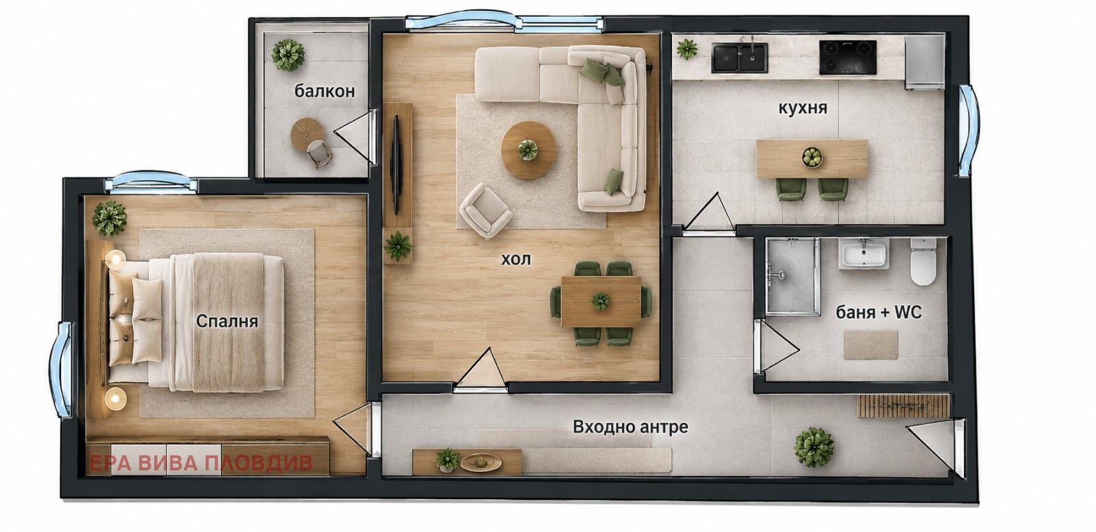 Продава 2-СТАЕН, гр. Пловдив, Тракия, снимка 8 - Апартаменти - 56033159
