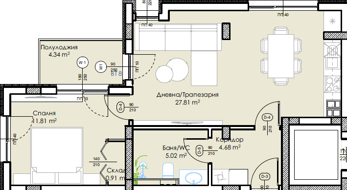 Продава 2-СТАЕН, гр. Пловдив, Христо Смирненски, снимка 3 - Апартаменти - 54327640