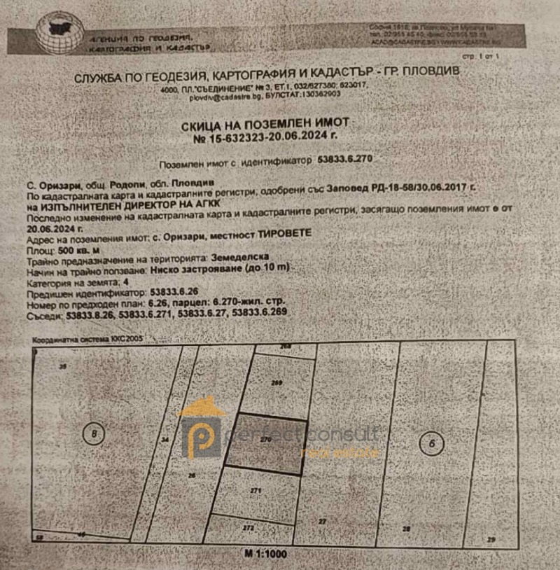 Продава ПАРЦЕЛ, с. Оризари, област Пловдив