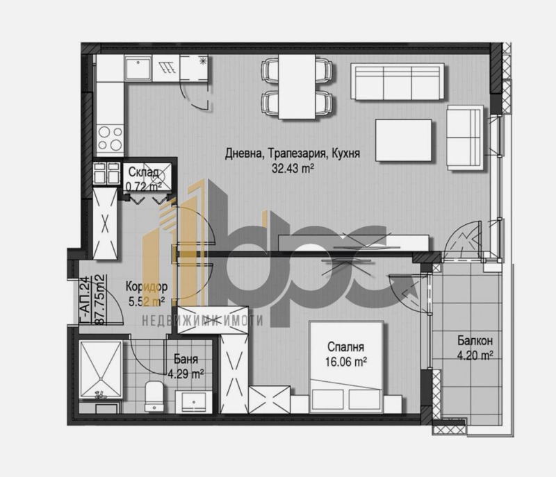 Продава 2-СТАЕН, гр. София, Кръстова вада, снимка 2 - Апартаменти - 53073925
