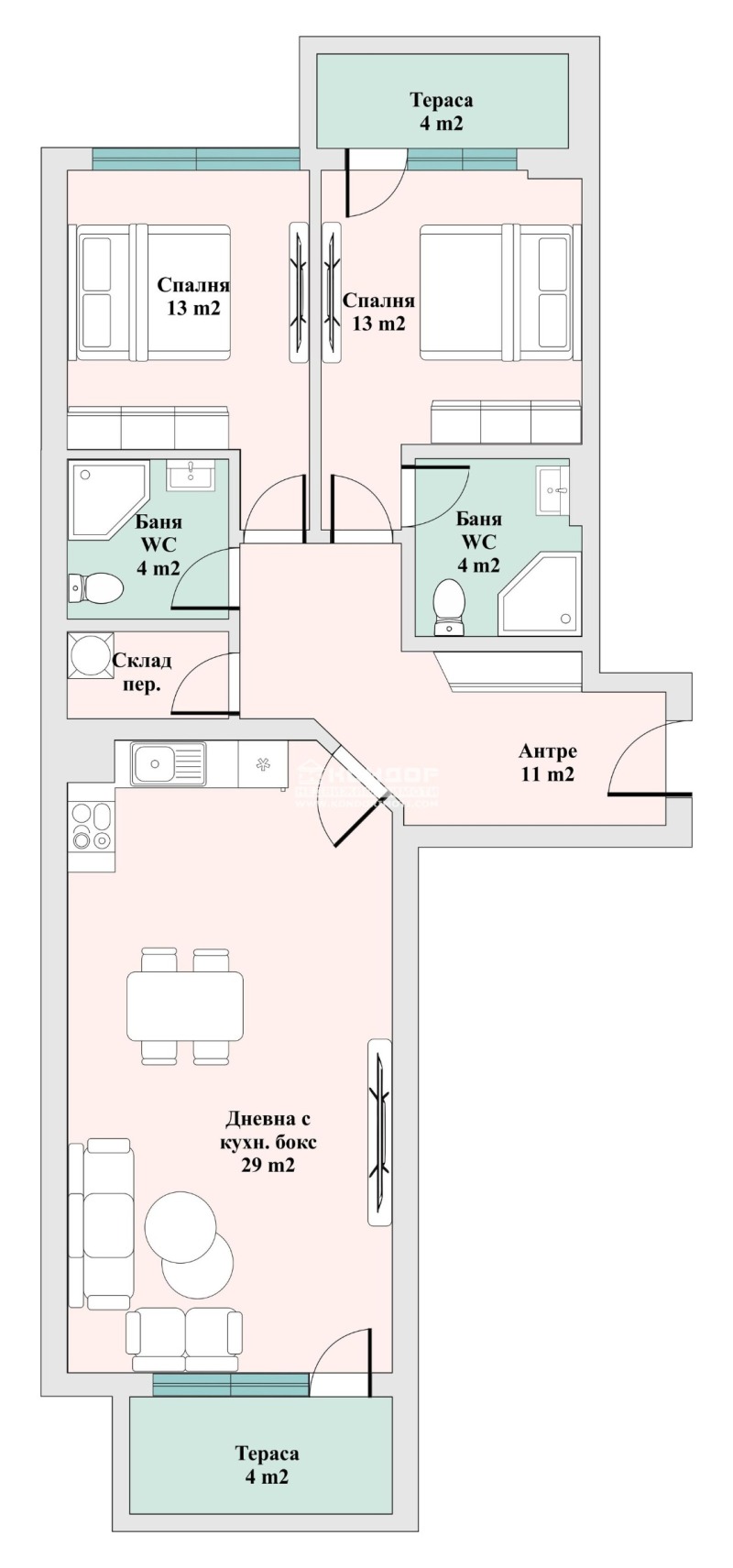 Zu verkaufen  2 Schlafzimmer Plowdiw , Trakija , 119 qm | 16243946 - Bild [4]