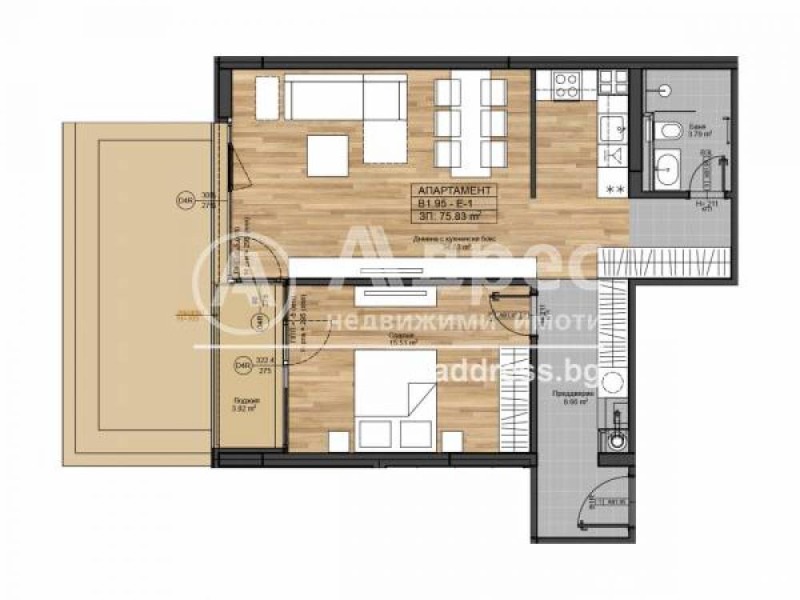 Na sprzedaż  1 sypialnia Sofia , Bojana , 95 mkw | 82595179 - obraz [4]
