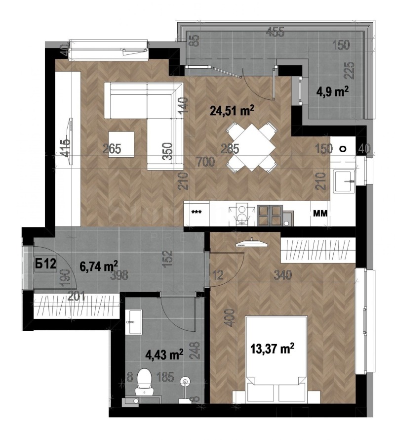 Продава 2-СТАЕН, гр. София, Кръстова вада, снимка 2 - Апартаменти - 52483030