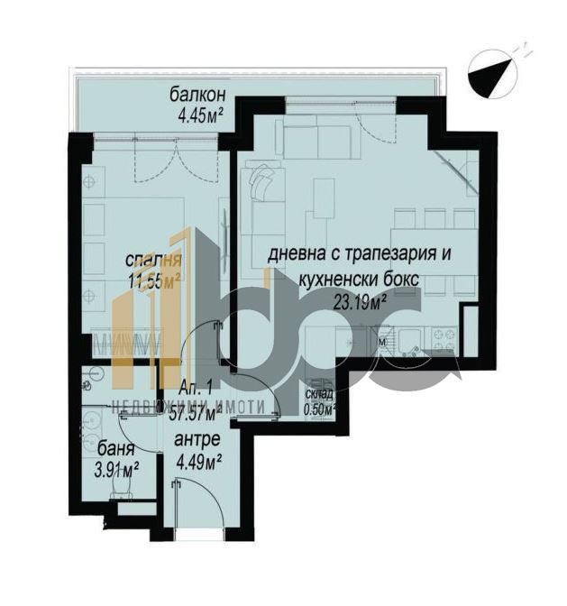 Til salgs  1 soverom Sofia , Tsentar , 71 kvm | 34580585 - bilde [3]