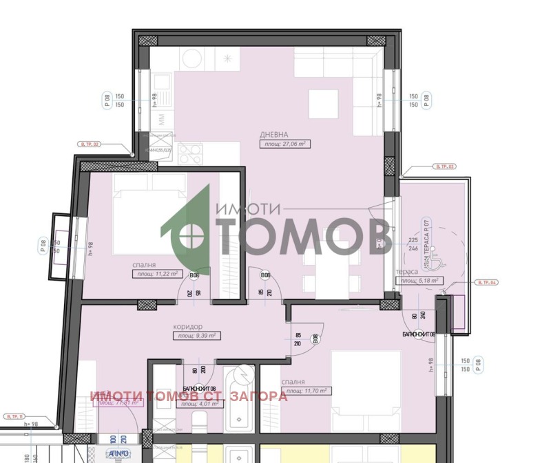 Продава 3-СТАЕН, гр. Стара Загора, Железник - център, снимка 2 - Апартаменти - 53006044
